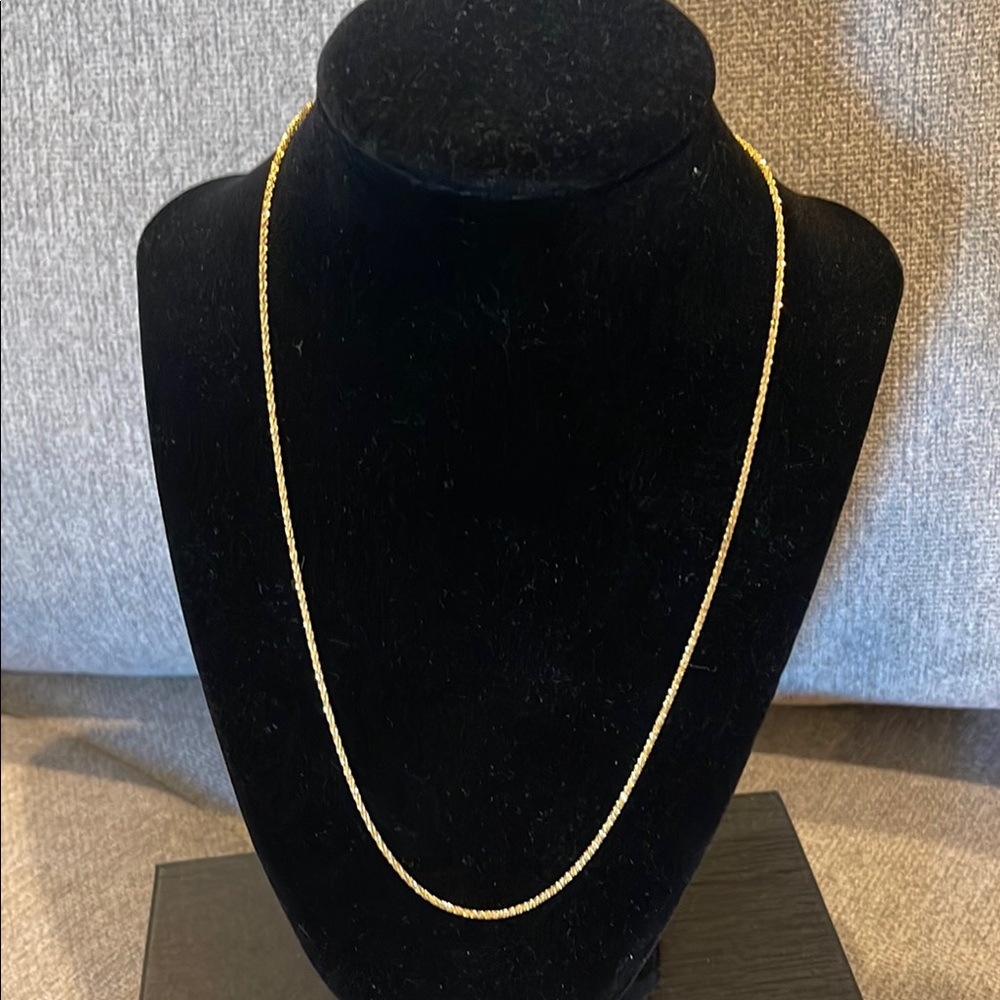 New: 18” diamond cut Gold Necklace